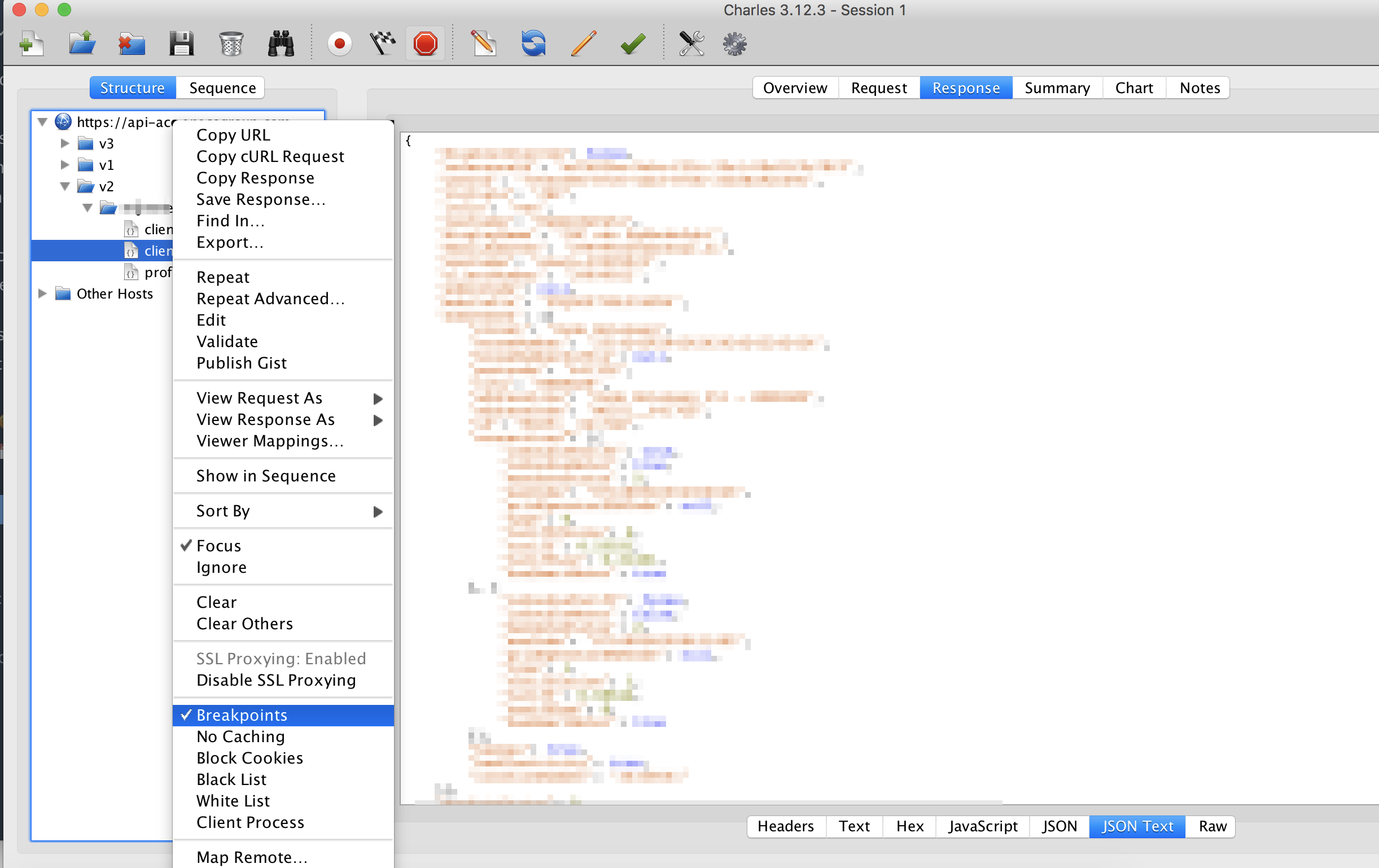 Select breakpoints