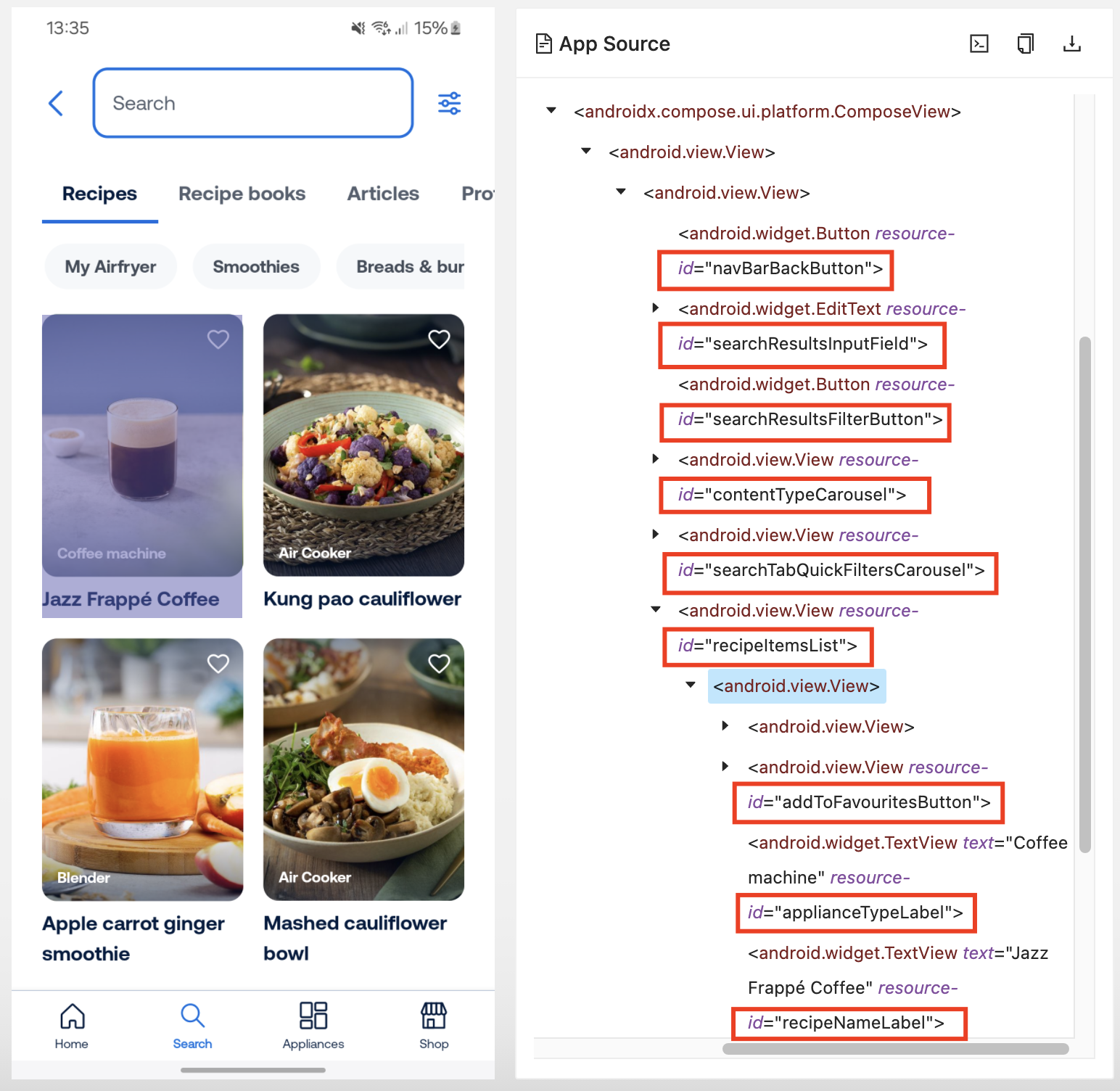 Android Naming Example