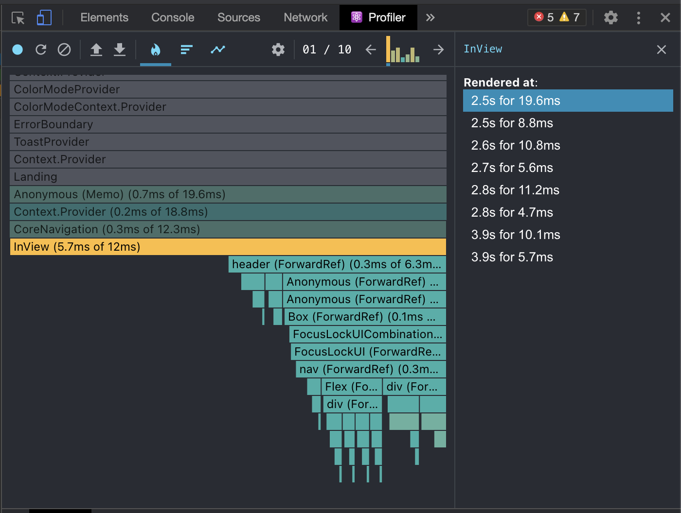 React Devtools Profiler