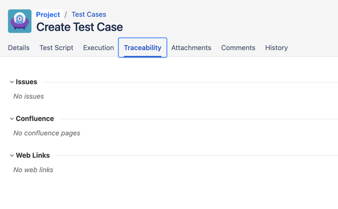 Test case: Traceability